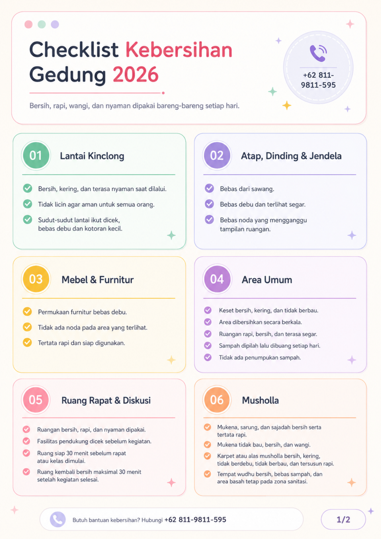 Checklist Kebersihan Gedung 2026 halaman 1