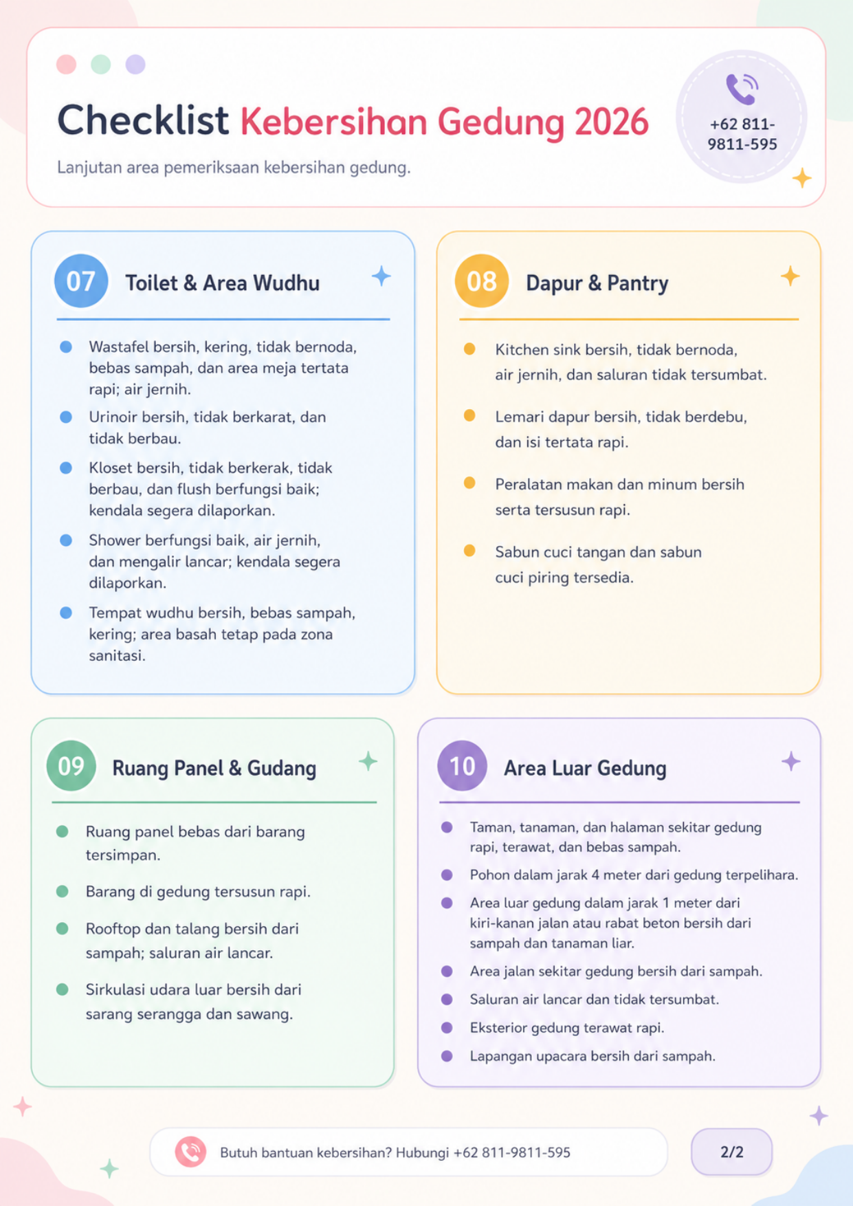 Checklist Kebersihan Gedung 2026 halaman 2